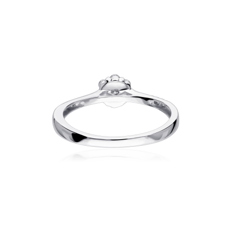 Anillo "Campobasso" Oro Blanco 18k y Diamantes 0.20 cts