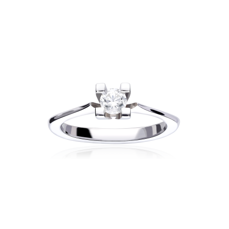 Anillo "Rávena" Oro Blanco 18k y diamante 0.31 cts