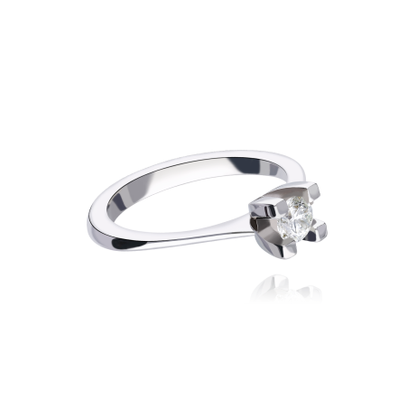 Anillo "Rávena" Oro Blanco 18k y diamante 0.31 cts