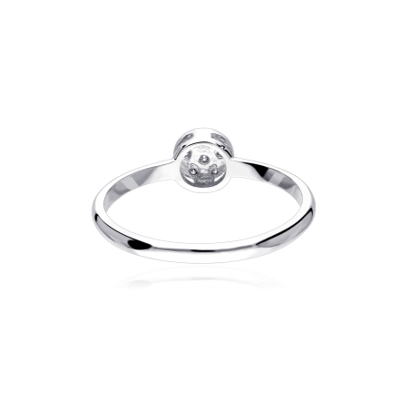 Anillo  "Kelly"  Oro Blanco y Diamantes