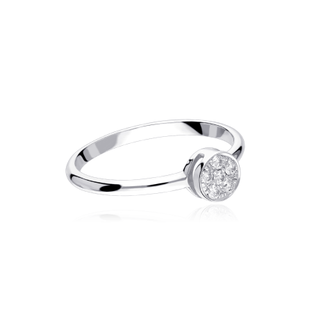 Anillo  "Kelly"  Oro Blanco y Diamantes