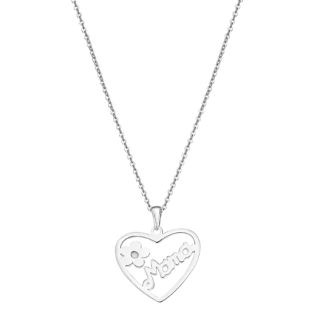 Collar Lotus Silver Mamá Corazón LP3231-1/1