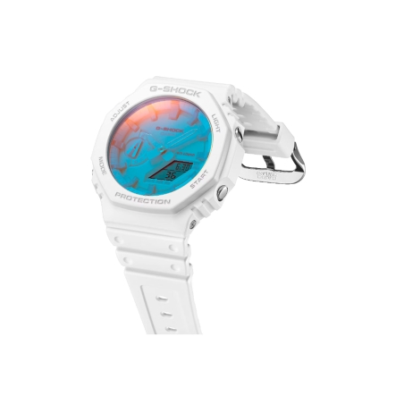 Reloj Casio G-Shock classic blanco esfera colores GA-2100TL-7AER