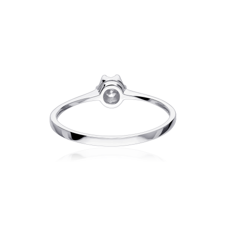 Anillo "Campania" Oro Blanco 18k y Diamante 0.20 cts