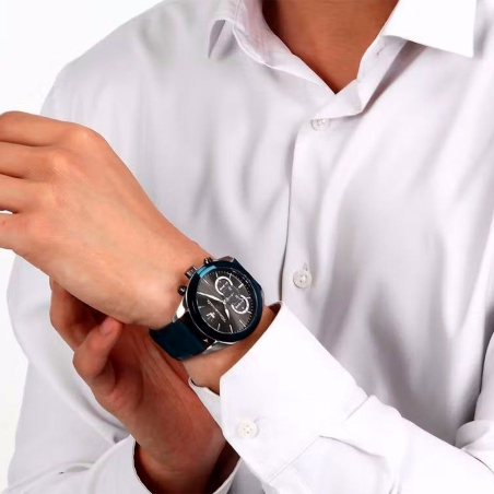 Reloj Maserati hombre Traguardo de poliuretano con correa azul R8871612046