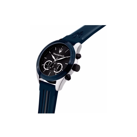 Reloj Maserati hombre Traguardo de poliuretano con correa azul R8871612046