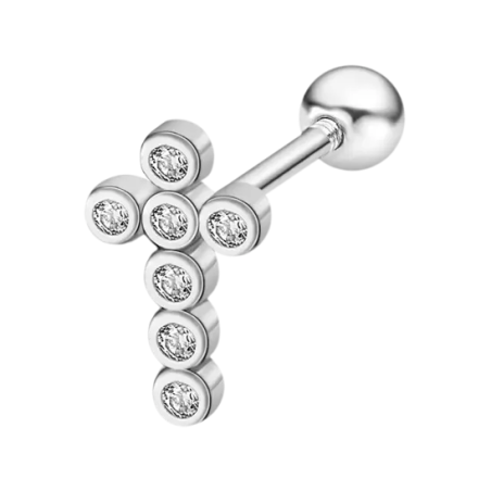 Pendiente Lotus Silver Piercing Cruz LP3364-9/1