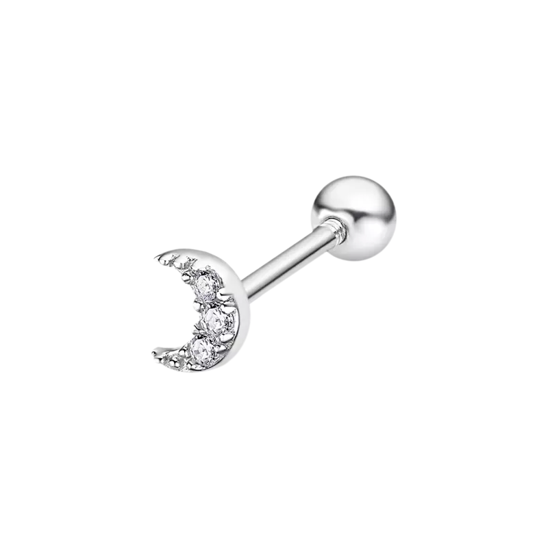 Pendiente Lotus Silver Piercing Luna LP3371-9/1