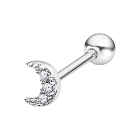 Pendiente Lotus Silver Piercing Luna LP3371-9/1