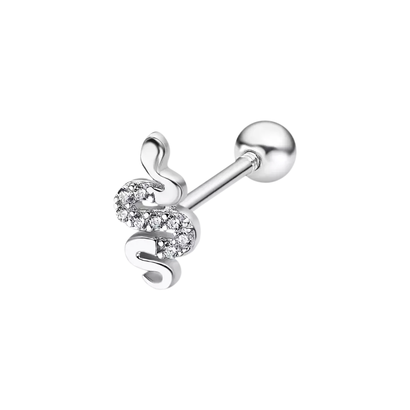 Pendiente Lotus Silver Piercing Serpiente LP3375-9/1