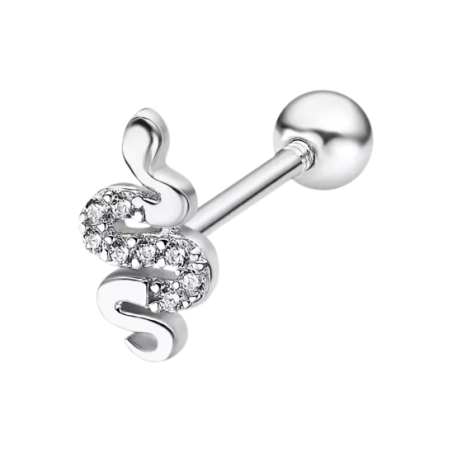 Pendiente Lotus Silver Piercing Serpiente LP3375-9/1
