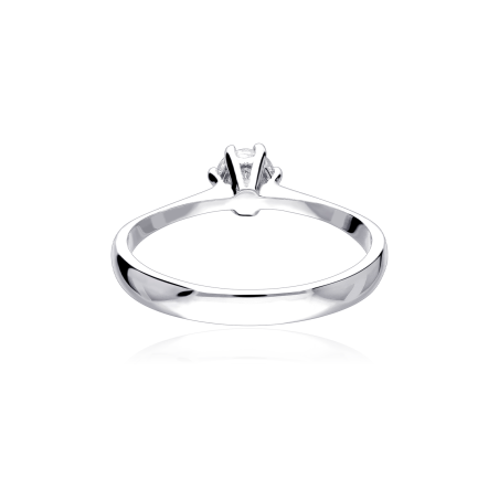 Anillo "Urbino" Oro Blanco 18k y Diamante 0.25 cts