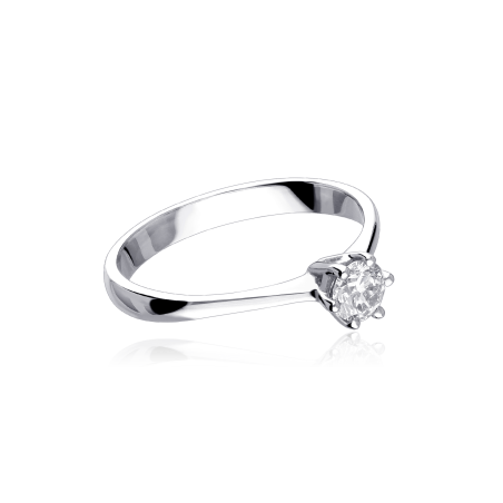 Anillo "Urbino" Oro Blanco 18k y Diamante 0.25 cts