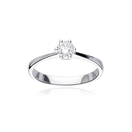 Anillo "Urbino" Oro Blanco 18k y Diamante 0.25 cts