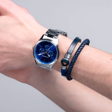 Pulsera Viceroy hombre piel azul acero 14117P01013