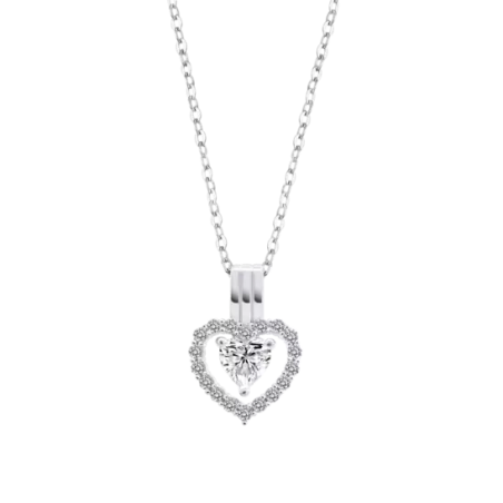 Collar Lotus Silver Corazón LP3555-1/1