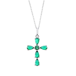 Collar Lotus Silver Cruz...