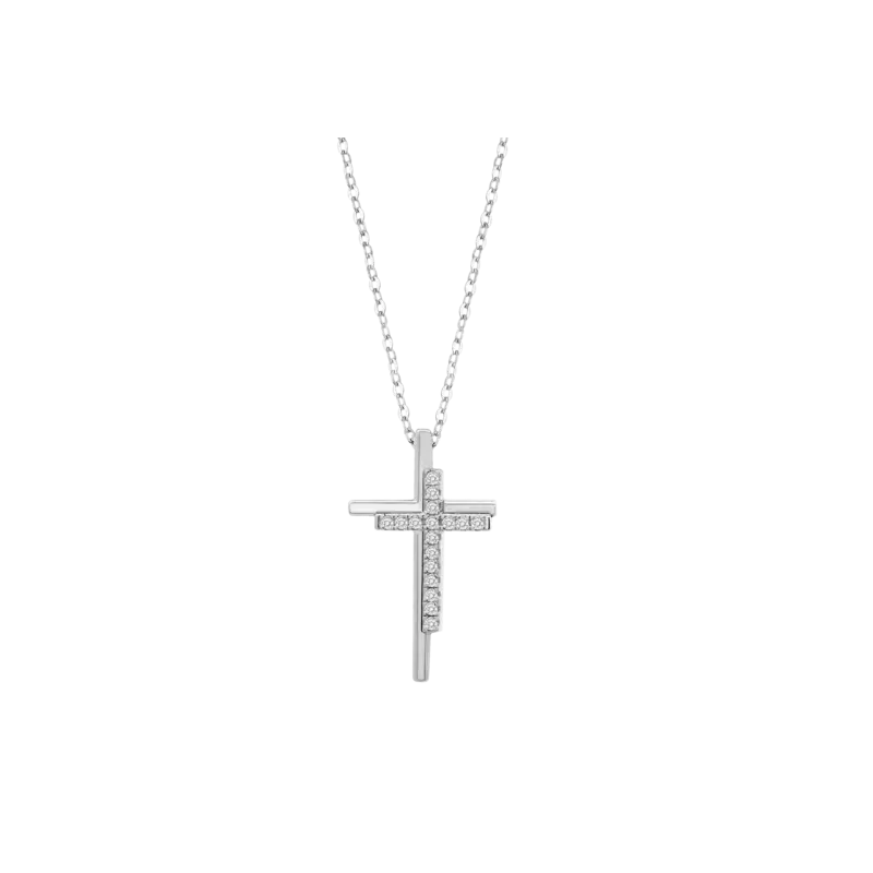 Collar Lotus Silver Cruz LP3624-1/1