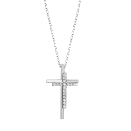 Collar Lotus Silver Cruz LP3624-1/1