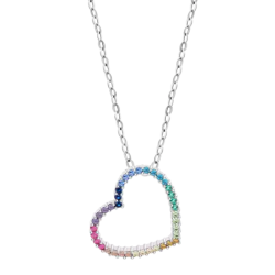 Collar Lotus Silver Corazón Multicolor LP3670-1/2