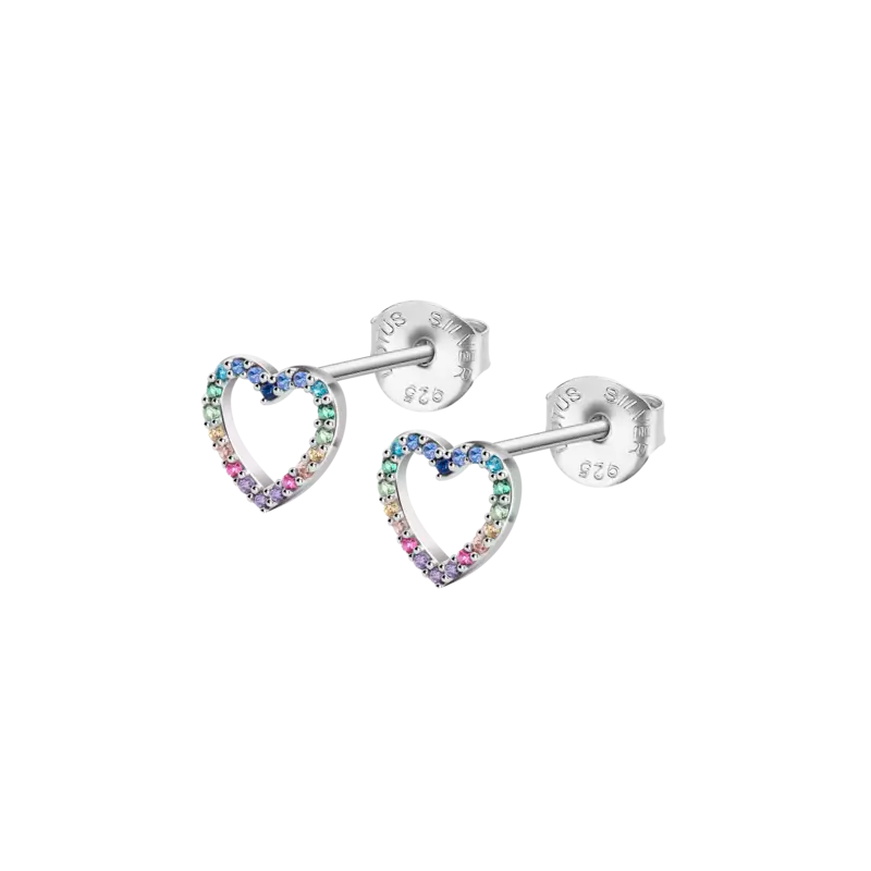 Pendientes Lotus Silver Corazones Multicolor LP3670-4/2