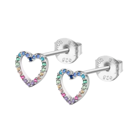 Pendientes Lotus Silver Corazones Multicolor LP3670-4/2