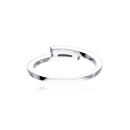 Anillo "Agrigento" Oro Blanco 18k y Diamantes 0.05 cts
