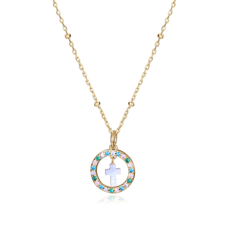 Collar Viceroy Cruz y circonitas 15118C100-39