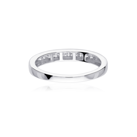 Anillo "Lis" 0.16 cts. Oro Blanco y Diamante
