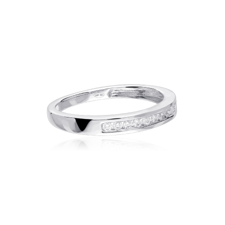 Anillo "Lis" 0.16 cts. Oro Blanco y Diamante