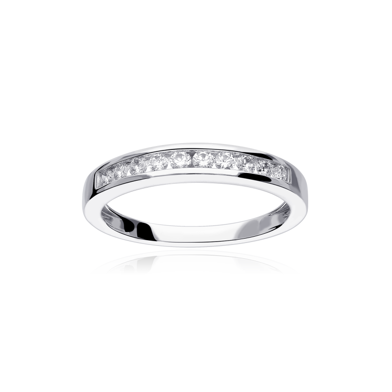 Anillo "Lis" 10 Diamantes 0.20cts. Oro Blanco