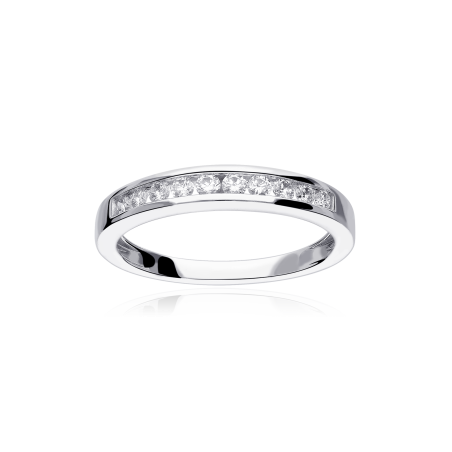 Anillo "Lis" 10 Diamantes 0.20cts. Oro Blanco