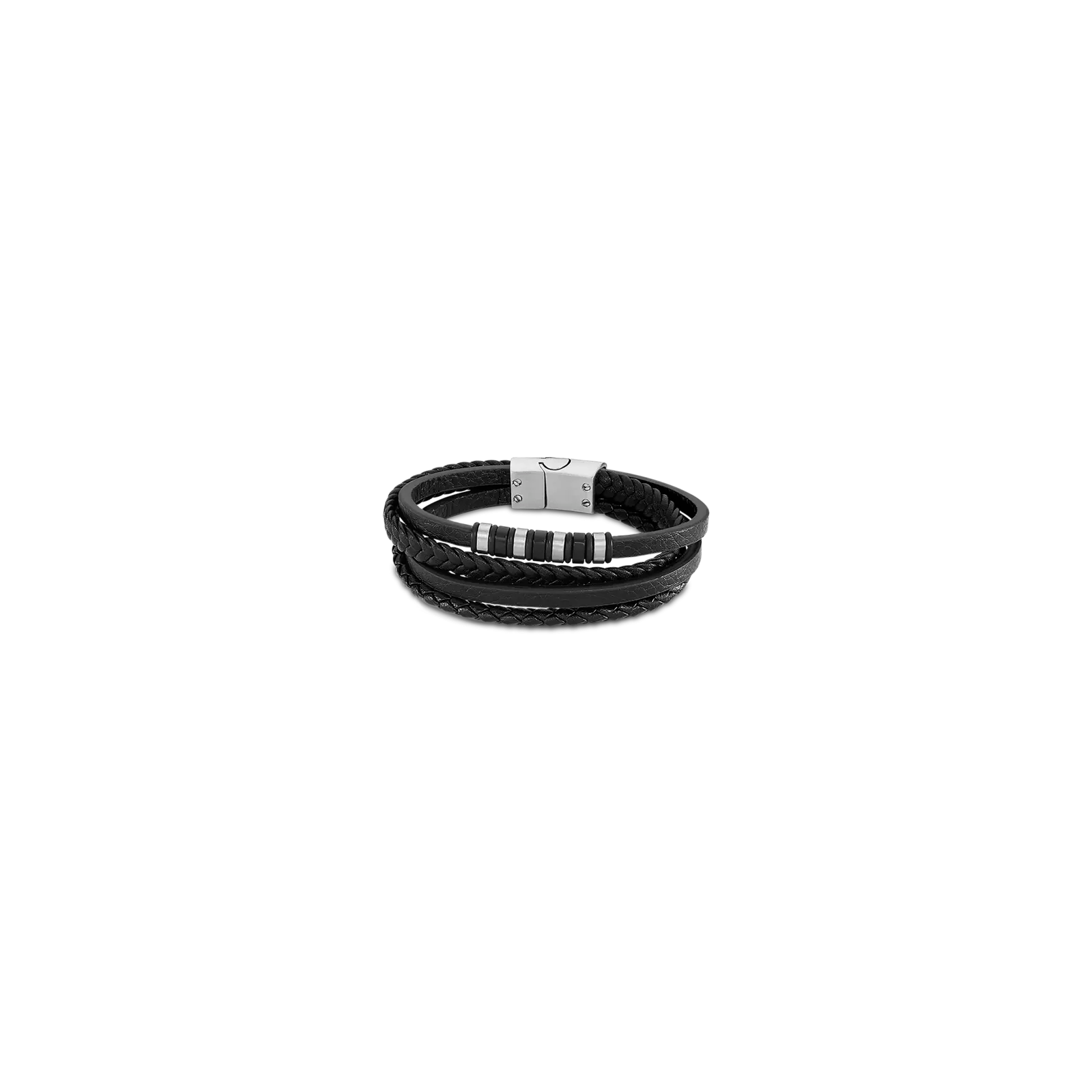 Lotus Style Bracciale Nero Argento LS1650-2/1 Uomo Gioielli Acciaio