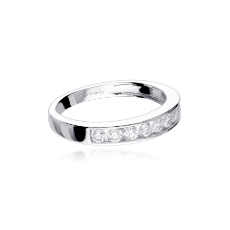 Anillo "Lis" 0.50 cts. Oro Blanco y Diamantes