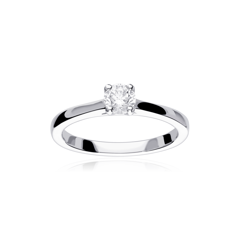 Anillo Oro Blanco y diamante 0.40cts "Iris"