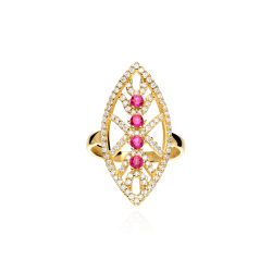 Anillo Lanzadera Oro 18k Rub  es  Domani 