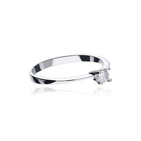 ANILLO "TOSCANA" ORO BLANCO 18K Y DIAMANTE 0.15 CTS