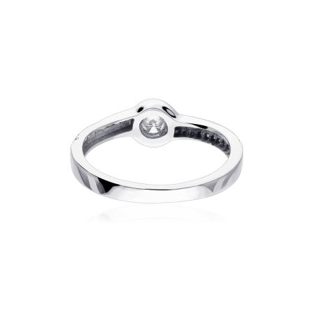 Anillo "Battipaglia" Oro Blanco 18k y Diamantes 0.15 cts