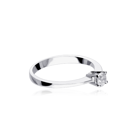 Anillo "Arezzo" Oro Blanco 18k y Diamante 0.25 cts