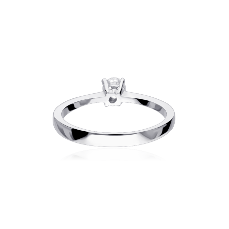 Anillo "Arezzo" Oro Blanco 18k y Diamante 0.25 cts