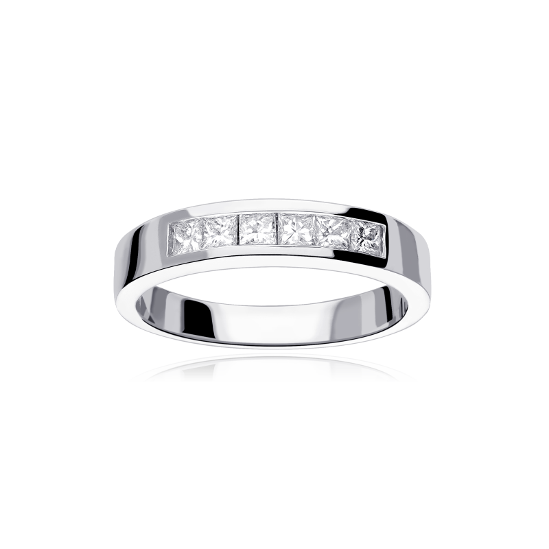 Anillo "Pordenone" Oro Blanco 18k y Diamantes 0.32 cts