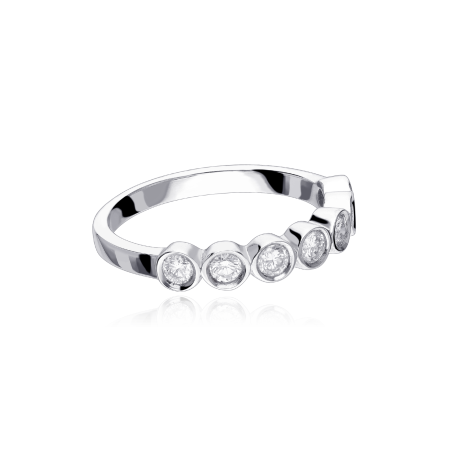 Anillo "Chioggia" Oro Blanco 18k y Diamantes 0.45 cts