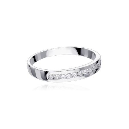 Anillo "Siena" Oro Blanco 18k y Diamantes 0.15 cts