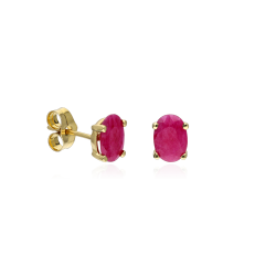 PENDIENTES "NARA" ORO 18K Y RUBÍES NATURALES