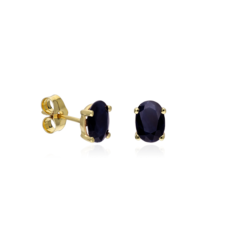 PENDIENTES "TOKIO" ORO 18K Y ZAFIROS NATURALES