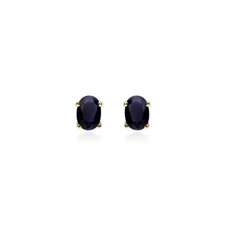 PENDIENTES "NIIGATA" ORO 18K Y ZAFIROS NATURALES