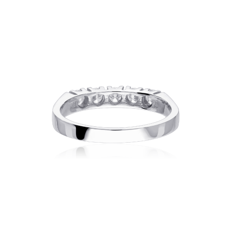 Anillo "Mazara" Oro Blanco 18k y Diamantes 0.50 cts