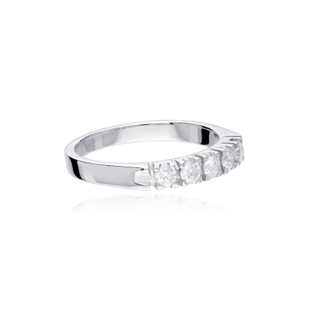 Anillo "Mazara" Oro Blanco 18k y Diamantes 0.50 cts