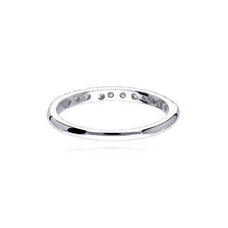 ANILLO "LECCO" ORO BLANCO Y DIAMANTES 0.30 CTS