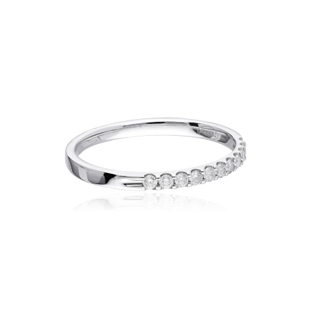 Anillo Oro Blanco 18k y Diamantes 0.20cts "Anahí"